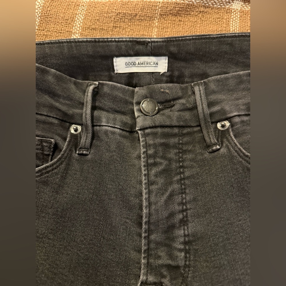 Good American good legs washed Black Jeans 27/4 - Picture 5 of 9